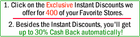 Get Cash Back and Coupons As You Shop The Most Trusted Stores, Coupons, And Special Offers